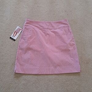 ❤️ S.C.& Co. Pull On Skort Pink White Striped Stretch Skirt Women's  NWT